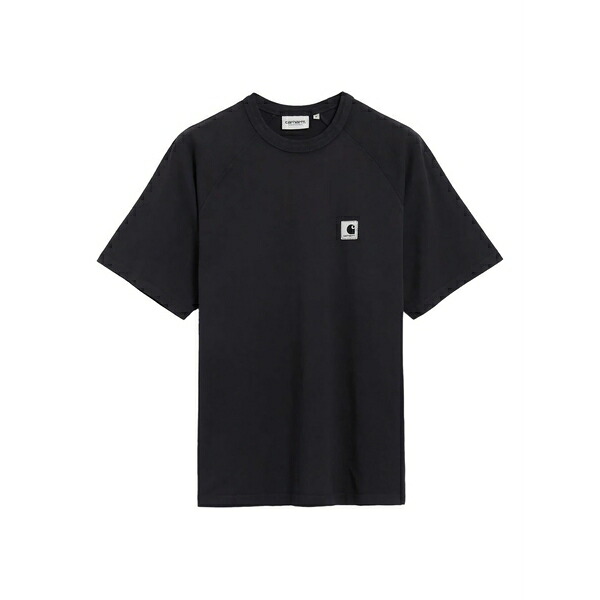 鉄道車両ハート形 レディース プルオーバー トップス Hudson raglan-sleeve logo t-shirt Black
