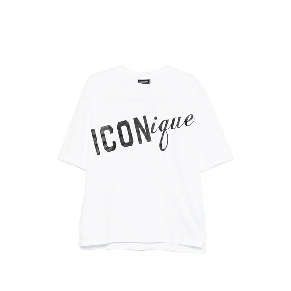 ディースクエアード メンズ Tシャツ トップス Iconique crew-neck t-shirt White｜asty