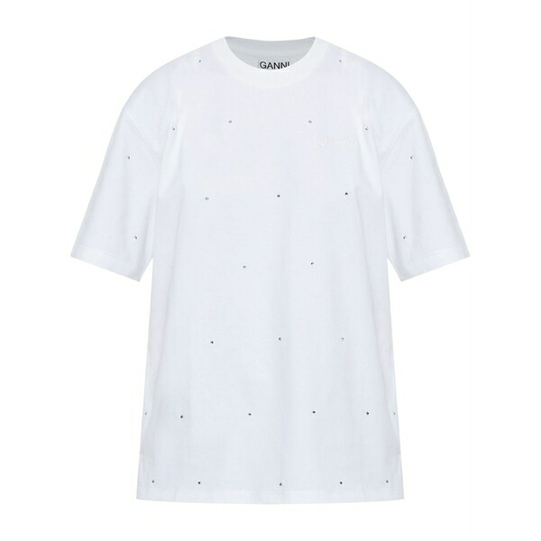 ガニー レディース プルオーバー トップス Crystal-embellished t-shirt White