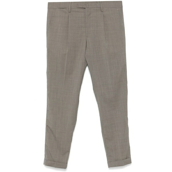 ブリリア 1949 メンズ カジュアルパンツ ボトムス Tapered cropped trousers Brown｜asty 37,570円