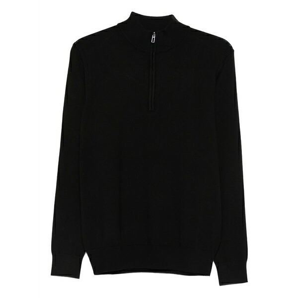 ディクタット メンズ ニット\u0026セーター アウター Zip turtleneck sweater Black