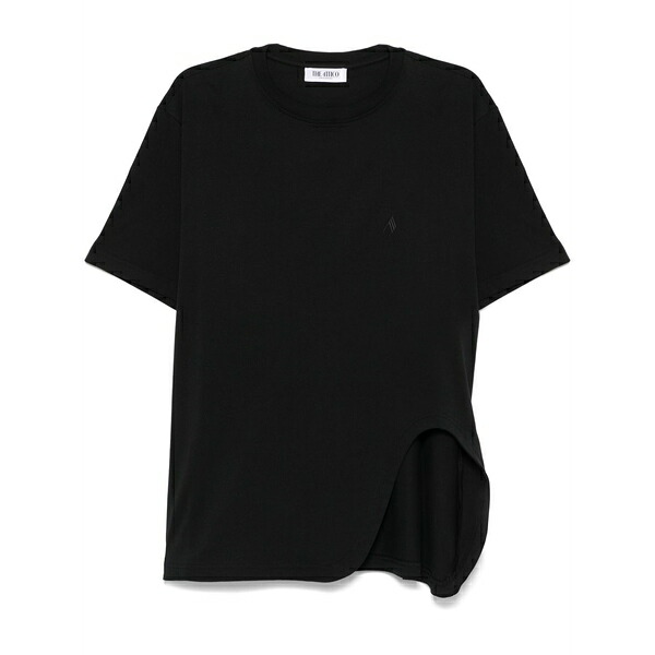 ジ アティコ レディース Tシャツ トップス Cotton t-shirt Black|asty
