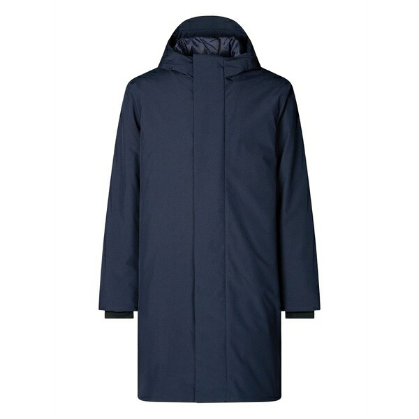 セーブザダック メンズ コート アウター Barry hooded coat Blue｜asty