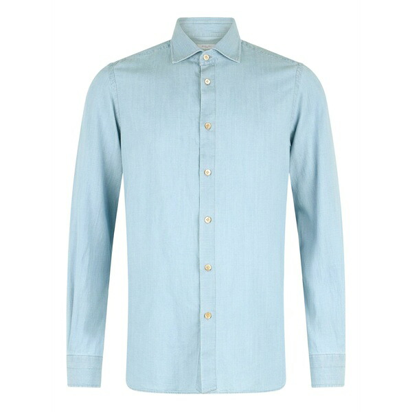 ボリオリ メンズ シャツ トップス Cotton shirt Blue｜asty