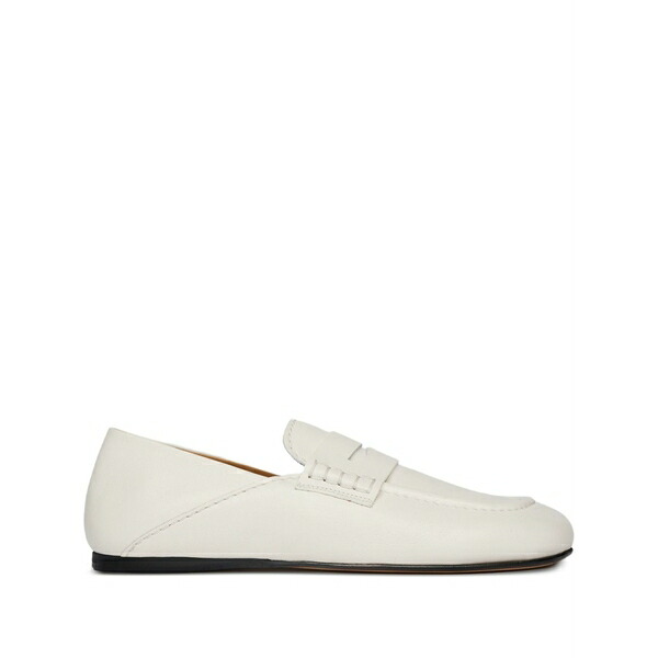 沙子ロ レディース スリッポン・ローファー シューズ Smooth leather loafers White