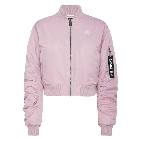 飾り気の無い運動競技 レディース 上衣＆上衣 アウター Icon-detail zip-up bomber jacket Pink レディースファッション-コート・ジャケット