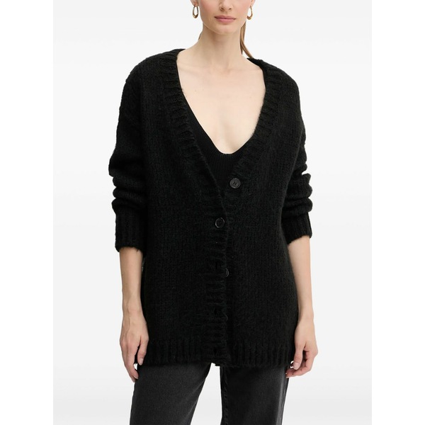 シルビアンヒーチ レディース ジレー アウター Buttoned-front cardigan Black