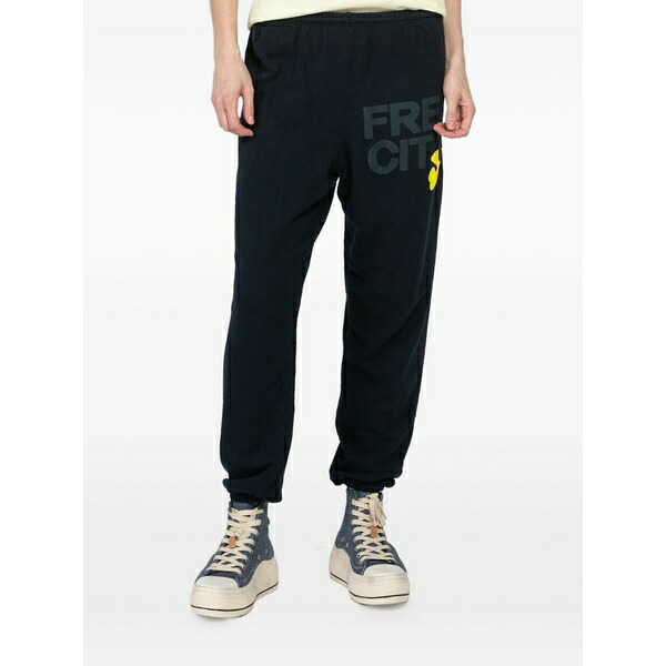 フリーシティ レディース カジュアルパンツ ボトムス Logo track pants Blue｜asty