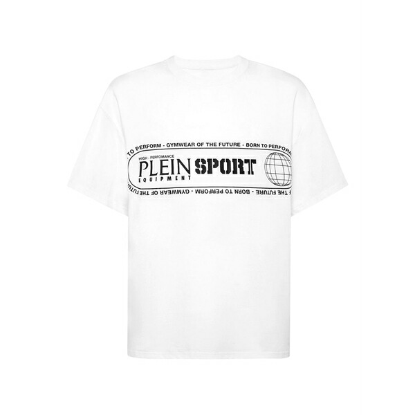 プレインスポーツ メンズ Tシャツ トップス Logo-print round-neck t-shirt White|asty
