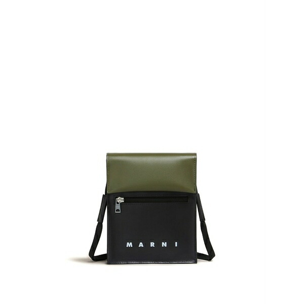 マルニ メンズ ショルダーバッグ 御徒面子 Tribeca shoulder bag Green