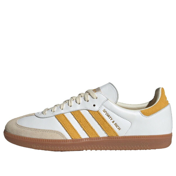 adidas アディダス メンズ スニーカー  【adidas x Sporty \u0026 Rich Samba OG \u0027White Bold Gold\u0027 IF5661】  大きさ US_M_13.5