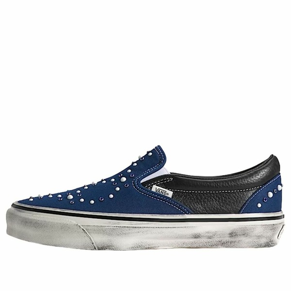 Vans バンズ メンズ スニーカー  【Vans Premium Classic Slip-On Pearlized \u0027Indigo Blue Black\u0027 VN000D9PIND】  大いさ US_6.5(24.5珊) メンズ靴-靴