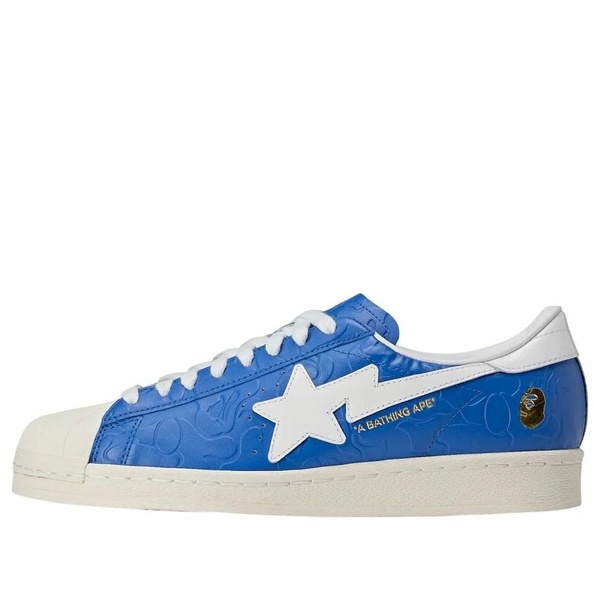 adidas アディダス メンズ スニーカー  【adidas x A Bathing Ape Superstar Vintage \u0027Blue White\u0027 JR2702】  大きさ US_12.5(30.5糎)