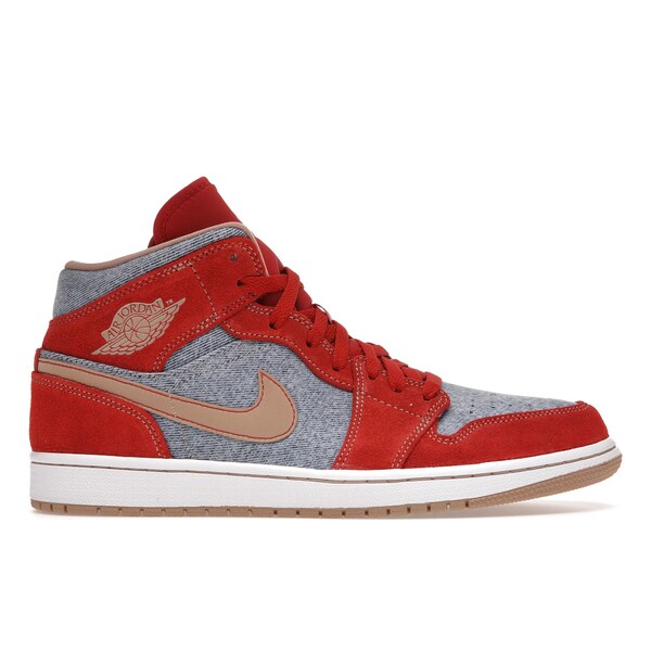 Jordan ジョーダン メンズ スニーカー 【Jordan 1 Mid Denim Red】 サイズ US_7.5(25.5cm) Cinnabar/Hemp-White|asty