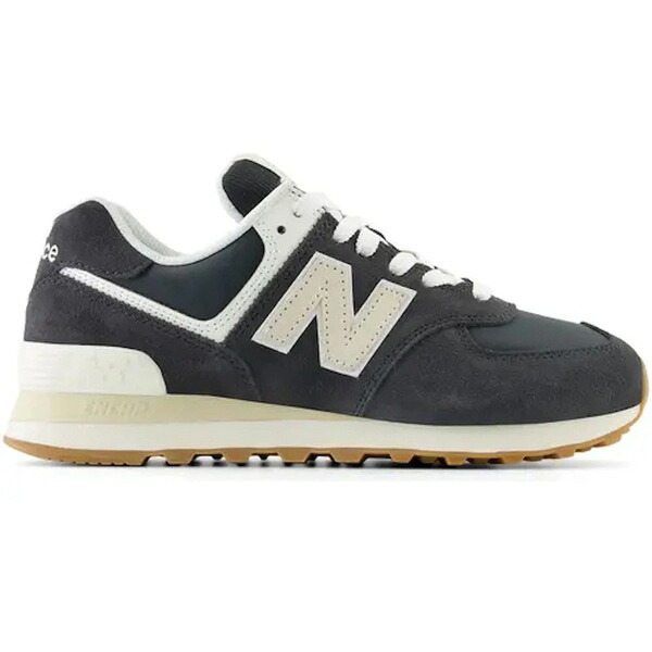 New Balance ニュー平衡にする レディース スニーカー  【New Balance 574 Black Sand Angora (Women\u0027s)】  大きさ US_7(24.0糎) Black/Sand/Angora
