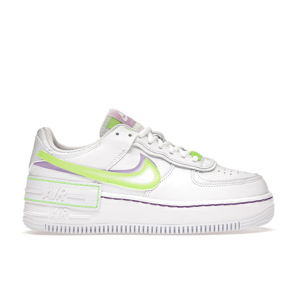 Nike ナイキ レディース スニーカー 【Nike Air Force 1 Low Shadow White Electric Green (Women's)】 サイズ US_W_11.5 White/Electric Green/Violet Shock/Wild Berry|asty