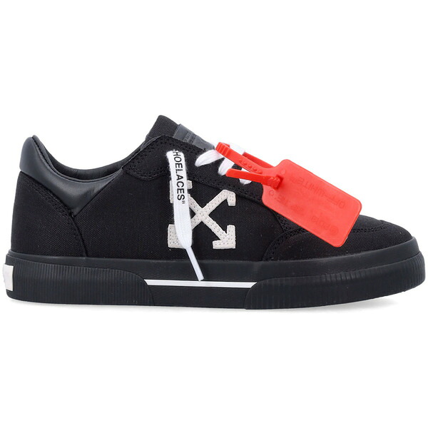 OFF-WHITE 象牙色 レディース スニーカー  【OFF-WHITE New Low Vulcanized Black White Canvas (Women\u0027s)】  大きさ US_8(25.0糎) Black/White