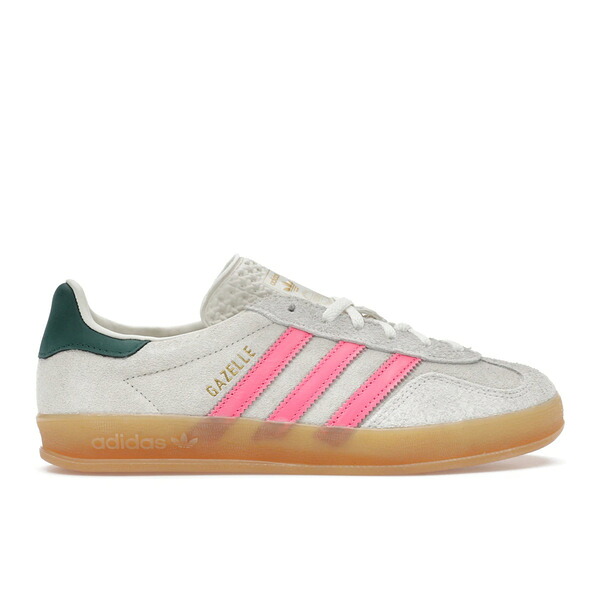 adidas アディダス レディース スニーカー  【adidas Gazelle Indoor White Off White Lucid Pink (Women\u0027s)】  大きさ US_8(25.0糎) White/Off White/Lucid Pink