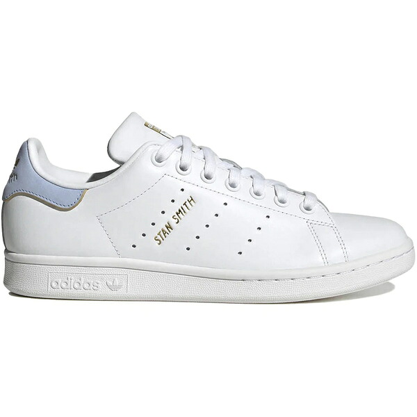 adidas アディダス レディース スニーカー 【adidas Stan Smith White Blue Dawn (Women's)】 サイズ US_9(26.0cm) Cloud White/Blue Dawn/Gold Metallic|asty