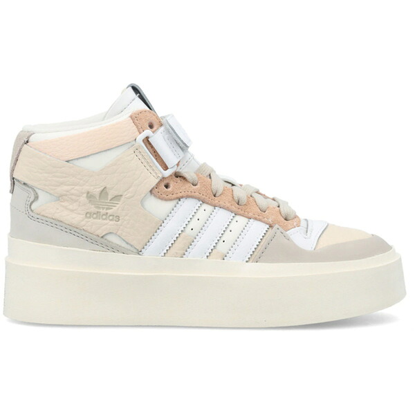 adidas アディダス レディース スニーカー 【adidas Forum Bonega Mid Ecru Tint Cloud White Bliss Orange (Women's)】 サイズ US_5(22.0cm) Ecru Tint/Cloud White/Bliss Orange|asty