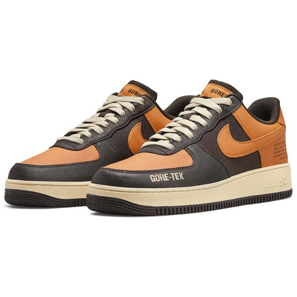 Nike ナイキ メンズ スニーカー  【Nike Air Force 1 Low Gore-Tex Brown Orange】  大いさ US_11.5(29.5糎) Olive/Grey/Black スニーカー-靴-メンズ靴
