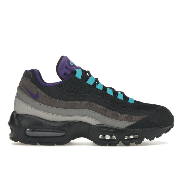 Nike ナイキ メンズ スニーカー  【Nike Air Max 95 Black Court Purple Teal Nebula】  大きさ US_10(28.0糎) Black/Court Purple-Teal Nebula-Thunder Grey-Gunsmoke-Atmosphere Grey