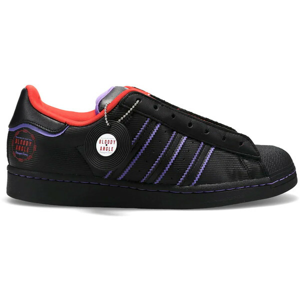 adidas アディダス メンズ スニーカー 【adidas Superstar Laceless Bloody Angle Tokyo】 サイズ US_10.5(28.5cm) Black/Purple/Red画像