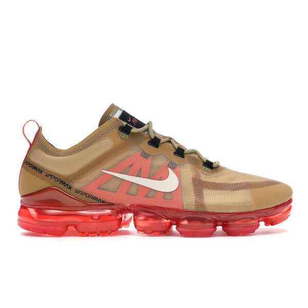Nike ナイキ メンズ スニーカー  【Nike Air VaporMax 2019 Club Gold Ember Glow】  大いさ US_6(24.0糎) Club Gold/Light Cream-Ember Glow-Metallic Silver-Black メンズ靴-靴