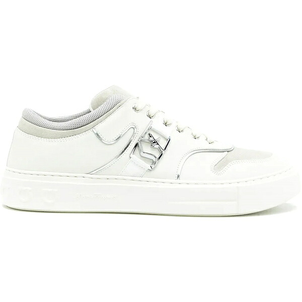 Ferragamo フェラガモ メンズ スニーカー  【Ferragamo Gancini Low-Top Sneakers White】  サイズ US_9(27.0cm) White
