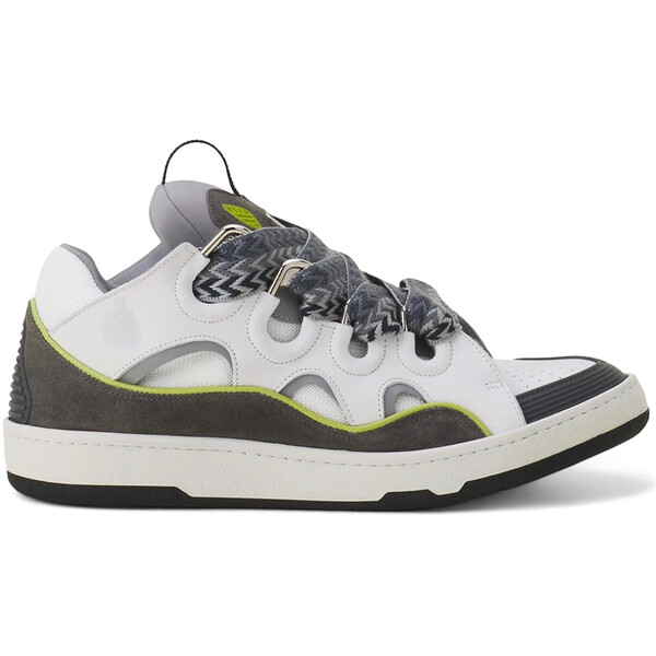 Lanvin ランバン メンズ スニーカー  【Lanvin Leather Curb White Grey】  サイズ EU_44(29.0cm) White/Grey