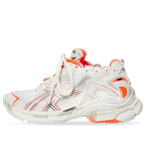 Balenciaga バレンシアガ レディース スニーカー  【(WMNS) Balenciaga Runner Sneakers \u0027White Fluo Orange Mesh and Nylon\u0027 677402W3RBM9770】  大きさ US_6(23.0糎)