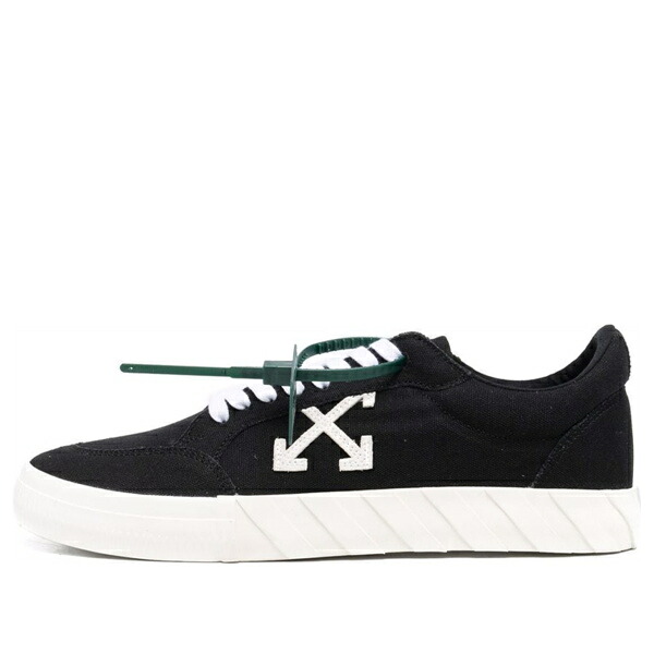 Off-White オフホワイト メンズ スニーカー 【Off-White Low Vulcanized Canvas Sneaker 'Black White Orange' OMIA085C99FAB0021001】 サイズ US_6(24.0cm)|asty