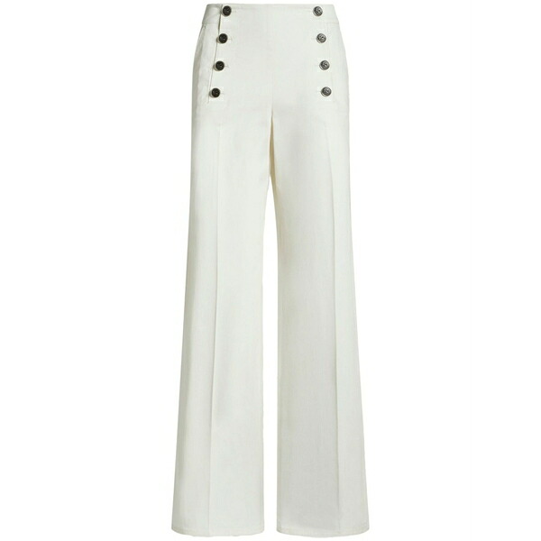 エトロ レディース カジュアルパンツ ボトムス Buttoned palazzo pants White｜asty