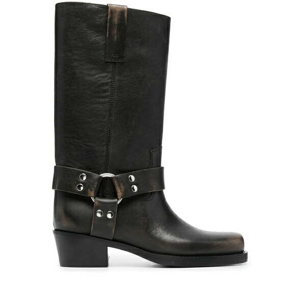 パリテキサス レディース ブーツ シューズ Roxy 45mm leather biker boots Black｜asty