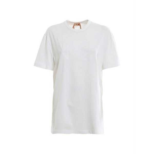ヌメロ ヴェントゥーノ レディース Tシャツ トップス Crew-neck t-shirt White｜asty