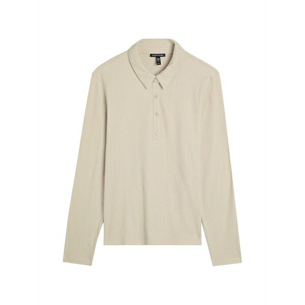 エイリーンフィッシャー レディース スポーツシャツ トップス Button-fastening polo shirt Neutrals