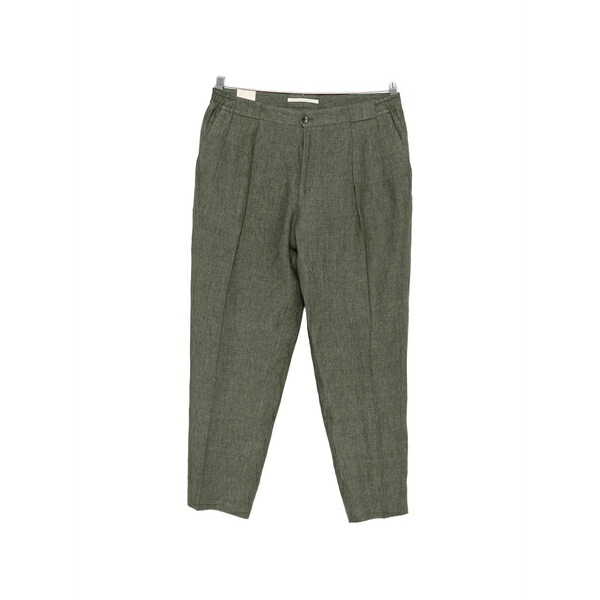 ブリ後押し 1949 メンズ 心地好いズボン下 ボトムス Portobellos linen trousers Green