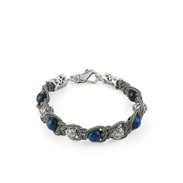 エマニュエレ ビコッキ メンズ ブレスレット・バングル・アンクレット 佩び物 Arabesque shamballa bracelet  Blue