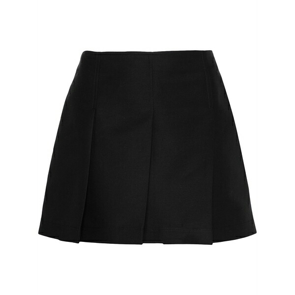 マルニ レディース スコート ボトムス Pleated cotton skirt Black スカート-ボトムス