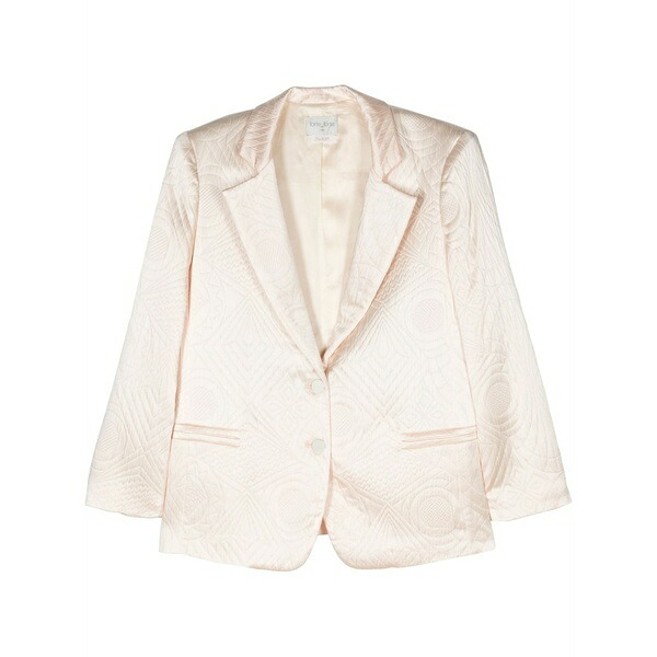 フォルテ フォルテ レディース 上衣＆上衣 アウター Quilted single-breasted blazer Neutrals