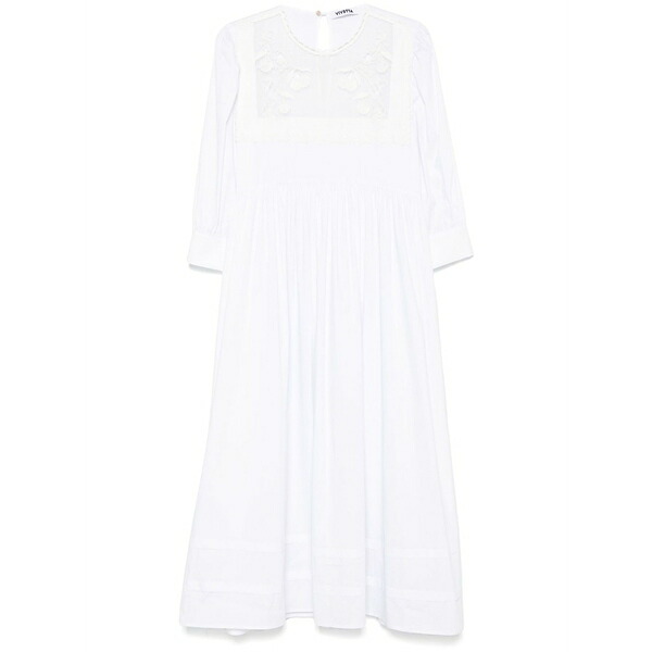 ヴィヴェッタ レディース ワンピース トップス Embroidered midi dress White｜asty