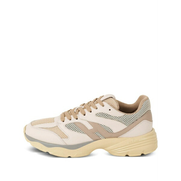 ホー火器 メンズ スニーカー シューズ Logo mesh sneakers  Neutrals