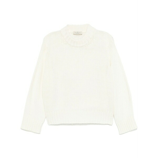 ブルーノマネッティ レディース 編み物\u0026ティーシャツ アウター Cashmere sweater White