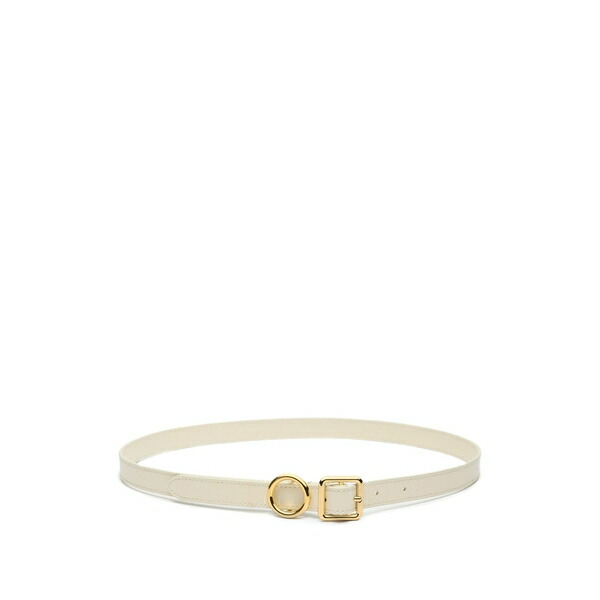 ジャクエムス レディース 三尺帯 付属物 The regalo circle-buckle leather belt White
