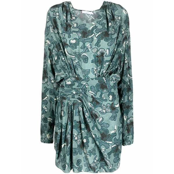 イロ レディース 衣装 トップス Fontana printed short dress Green レディースファッション-ワンピーススーツ-スーツ・セットアップ