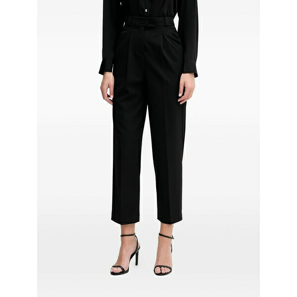 ベネトン  レディース カジュアルパンツ ボトムス Pleated tailored trousers Black