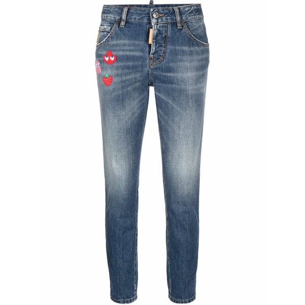 ディースクエアード レディース デニムパンツ ボトムス Patch-detail denim jeans Blue｜asty 64,790円
