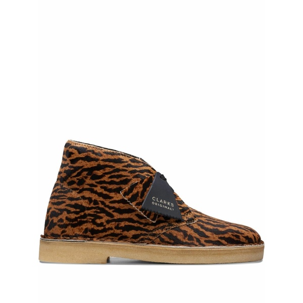 クラークス レディース ブーツ シューズ Tortoiseshell-pattern boots Brown|asty