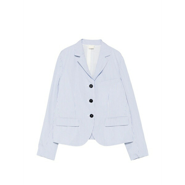 アスペジ レディース 上衣＆上衣 アウター Striped button blazer White