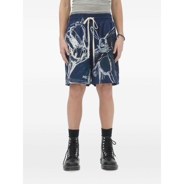 ドムレベル メンズ 心地好いズボン下 ボトムス Roo drawstring shorts Blue